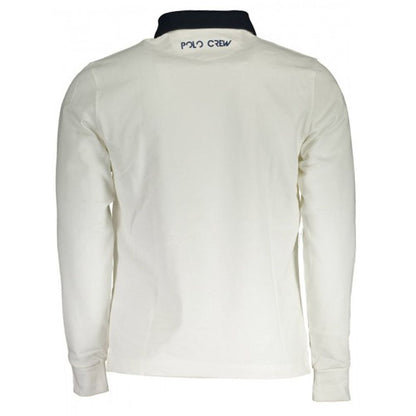 La Martina Elegant Embroidered White Jersey Polo Shirt La Martina