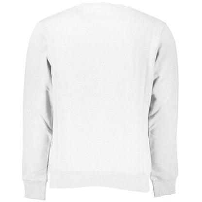 La Martina Elegant Cotton Crewneck Sweatshirt in White La Martina