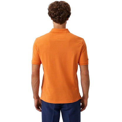 La Martina Chic Orange Cotton Polo for the Iconic Gentleman La Martina