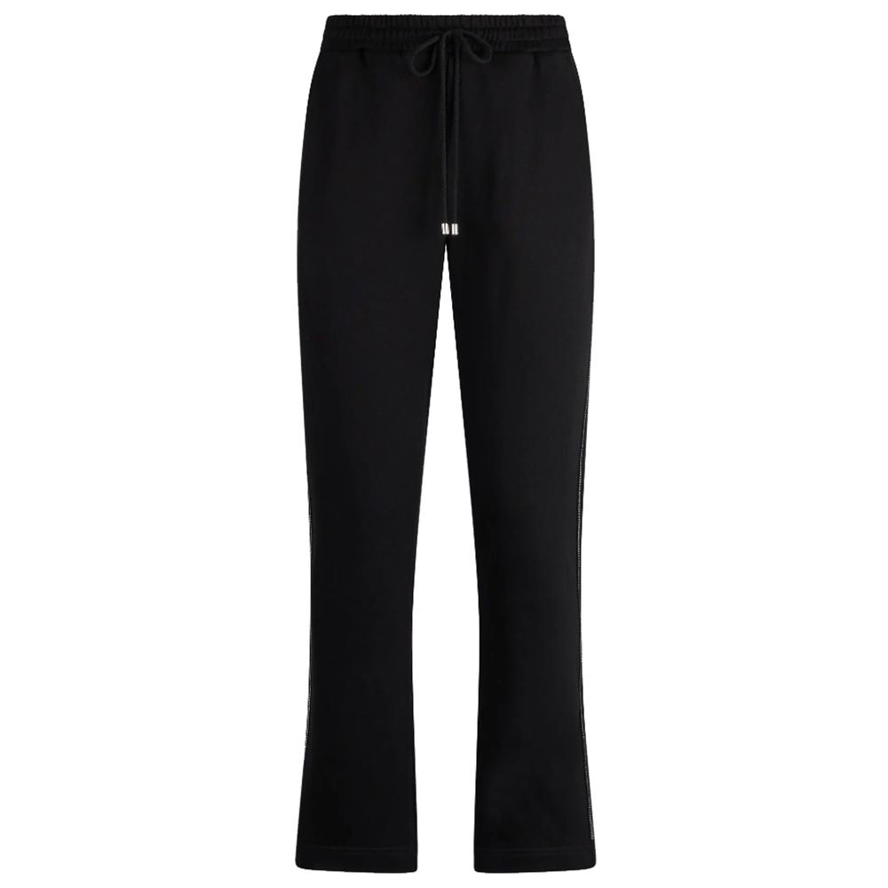 Patrizia Pepe Elegant Cotton Sweatpants with Rhinestone Accent Patrizia Pepe