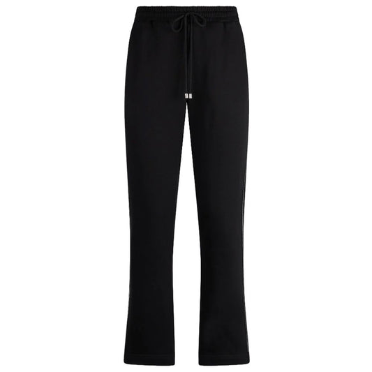 Patrizia Pepe Elegant Cotton Sweatpants with Rhinestone Accent Patrizia Pepe