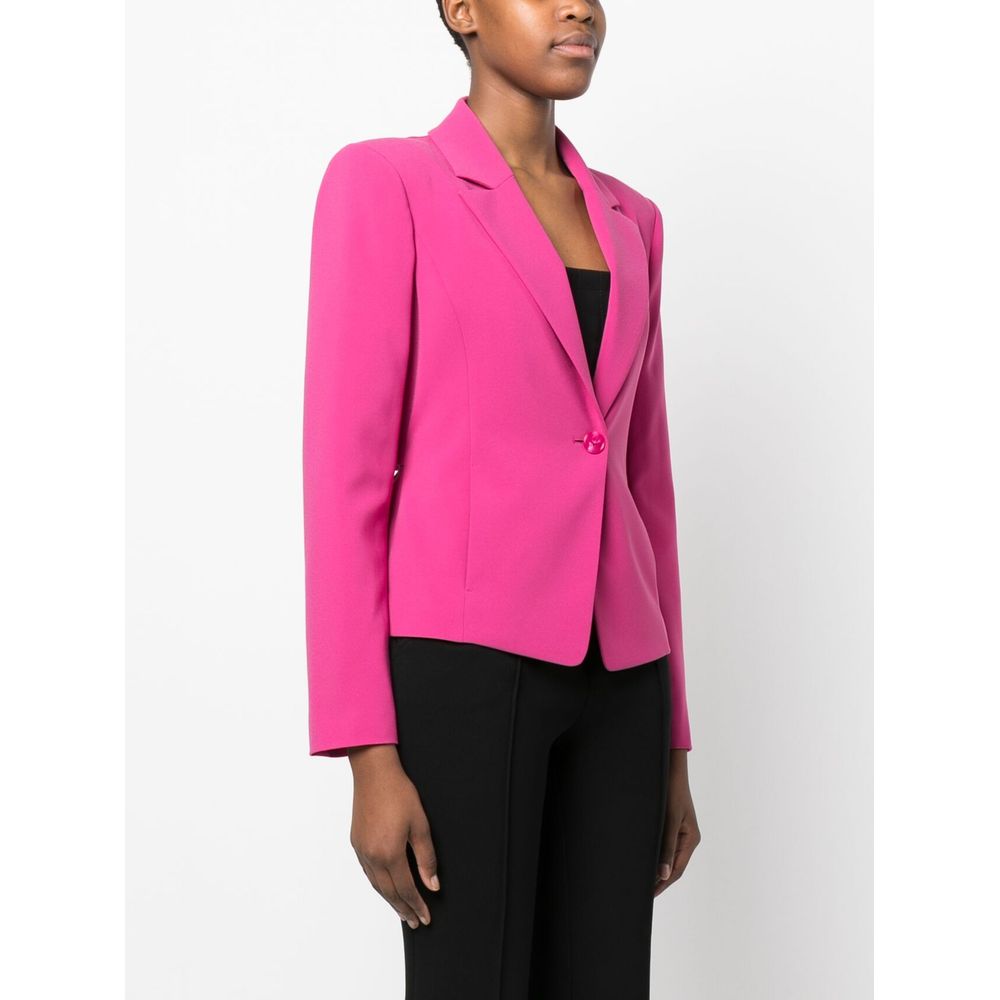 Patrizia Pepe Fuchsia One-Button Stretchy Chic Blazer Patrizia Pepe