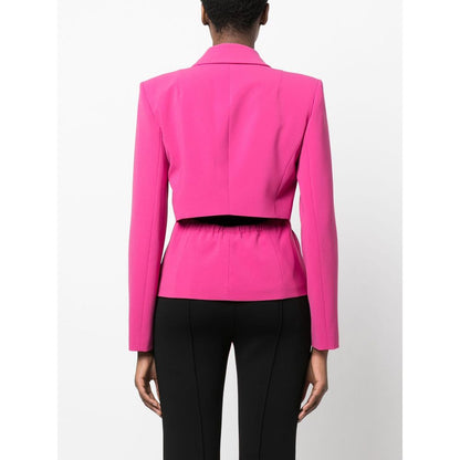 Patrizia Pepe Fuchsia One-Button Stretchy Chic Blazer Patrizia Pepe