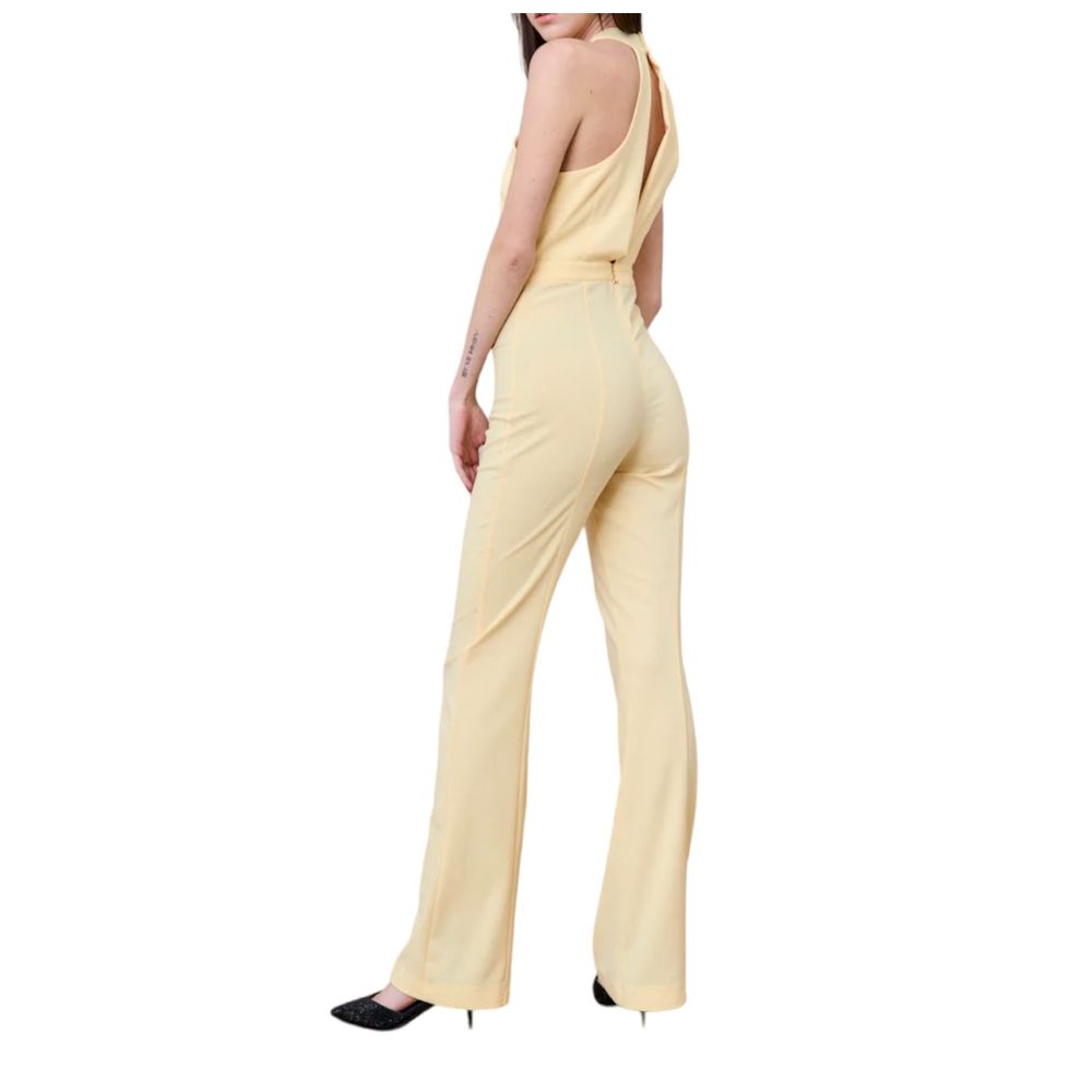 Patrizia Pepe Radiant Canary Yellow Stretch Jumpsuit Dress Patrizia Pepe