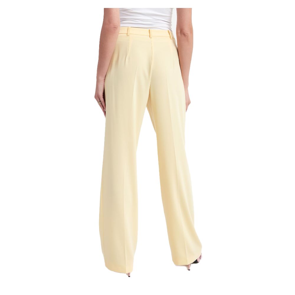 Patrizia Pepe Elegant Smooth Fabric Trousers in Yellow Patrizia Pepe