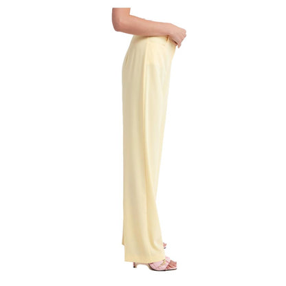 Patrizia Pepe Elegant Smooth Fabric Trousers in Yellow Patrizia Pepe