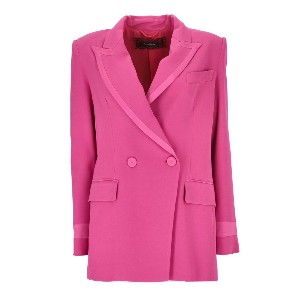 Patrizia Pepe Elegant Fuchsia One-Button Blazer Patrizia Pepe