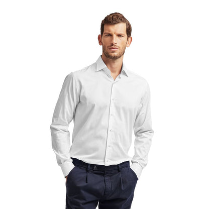 Ballantyne White Cotton Men Shirt Ballantyne