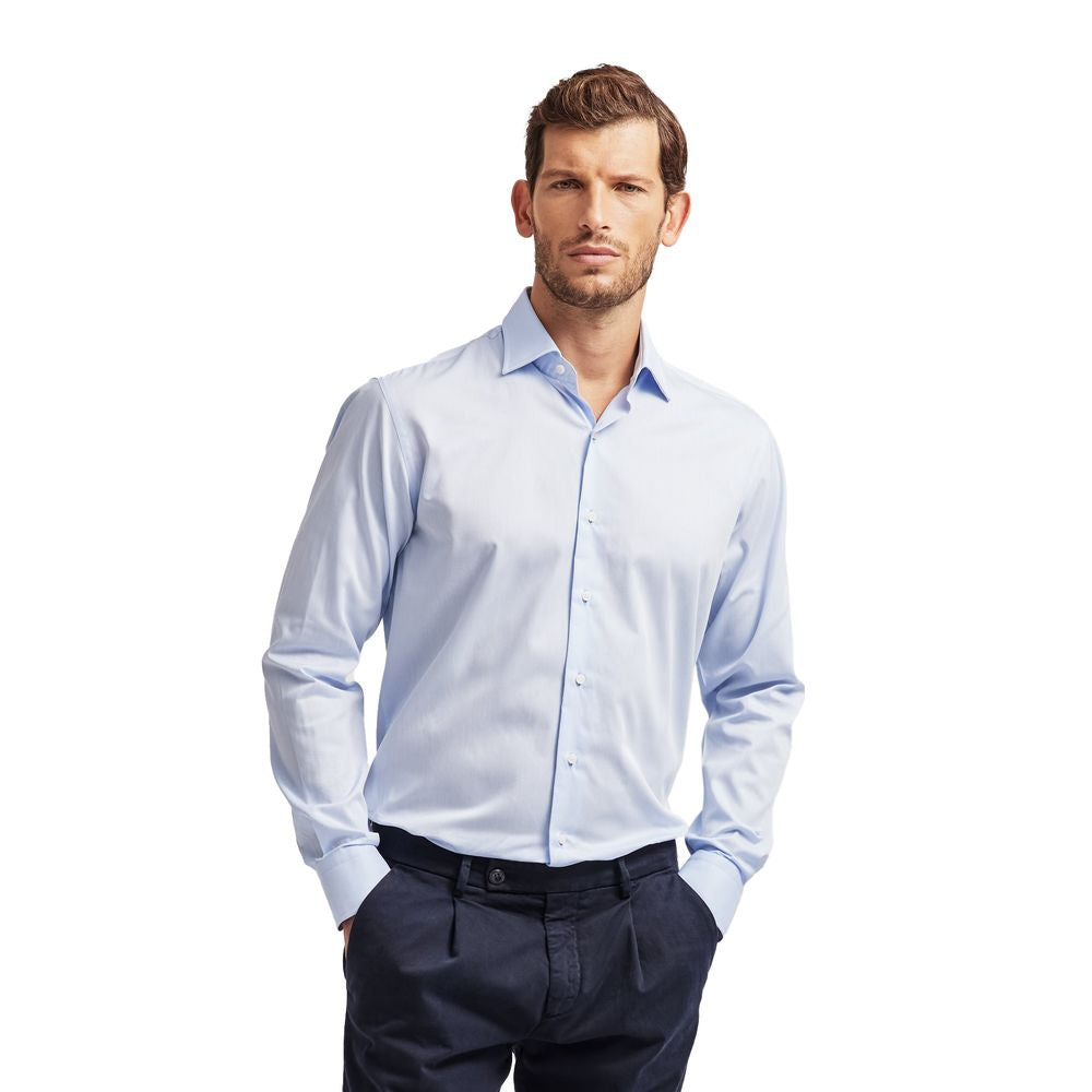 Ballantyne Elegant Light Blue Cotton Men's Shirt Ballantyne