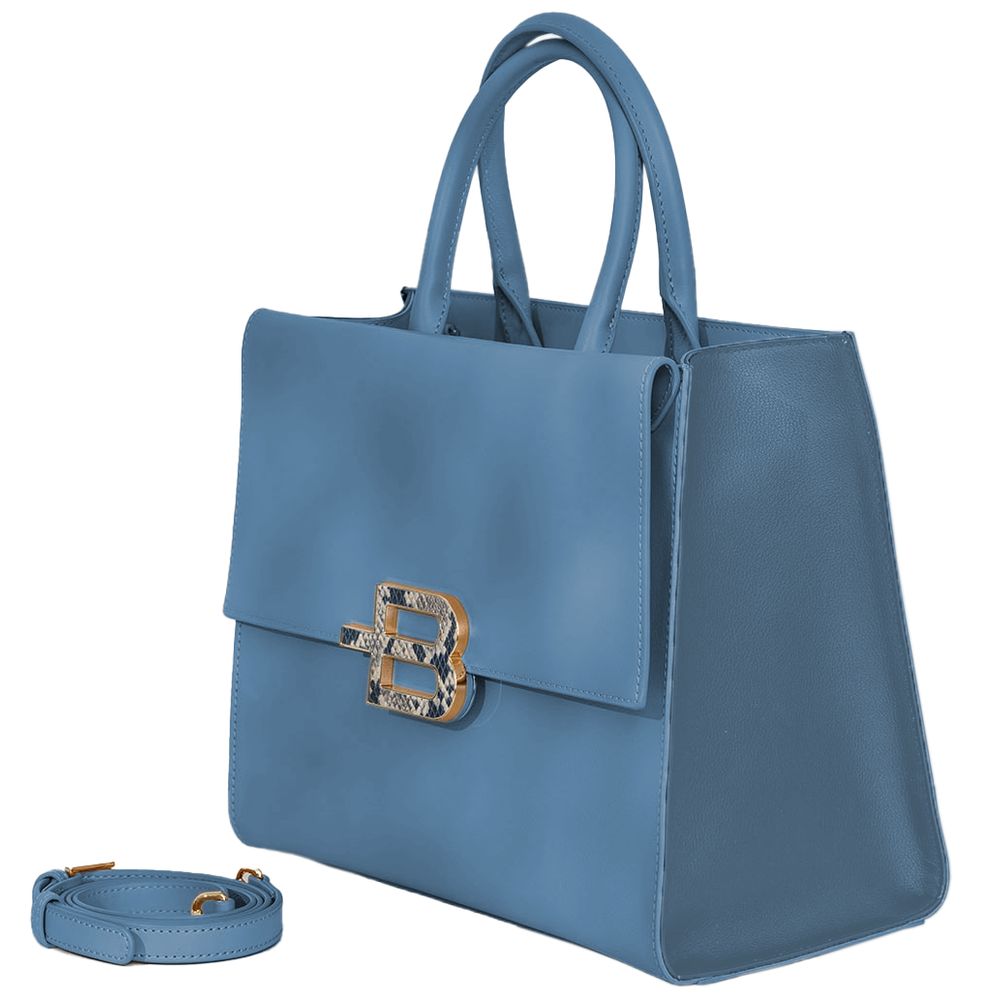 Baldinini Trend Chic Calfskin Handbag with Magnet Detail Baldinini Trend