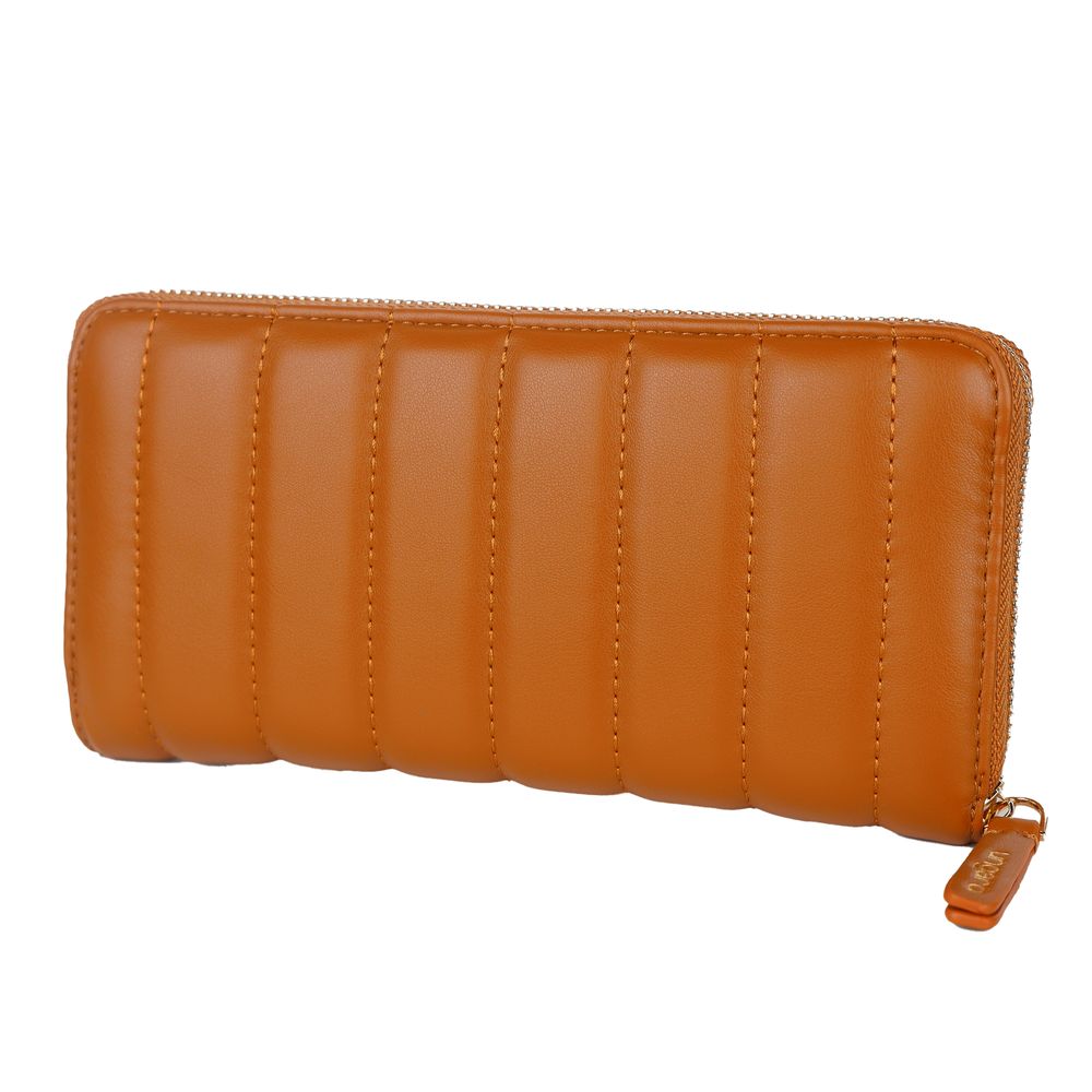 Ungaro Chic Quilted Faux Leather Wallet in Brown Ungaro