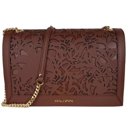 Baldinini Trend Elegant Floral Leather Shoulder Bag Baldinini Trend