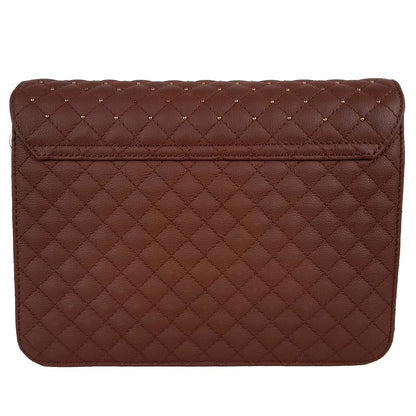 Baldinini Trend Chic Quilted Calfskin Shoulder Bag with Studs Baldinini Trend