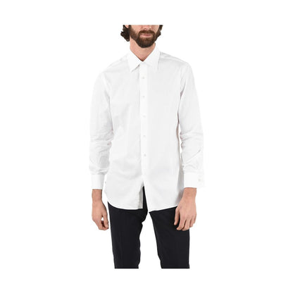 Aquascutum Elegant White Cotton Blend Shirt Aquascutum