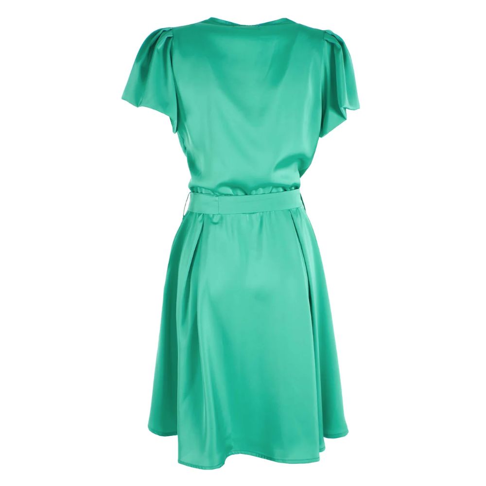 Yes Zee Emerald Elegance Belted Midi Dress Yes Zee