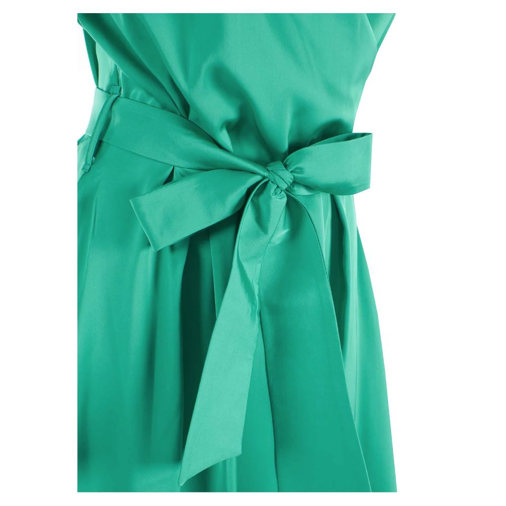 Yes Zee Emerald Elegance Belted Midi Dress Yes Zee