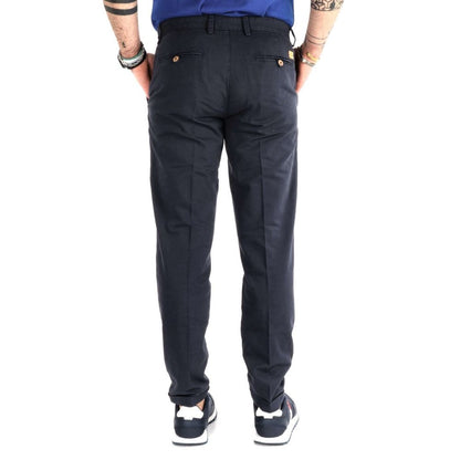 Yes Zee Elegant Cotton Pants in Refined Blue Hue Yes Zee