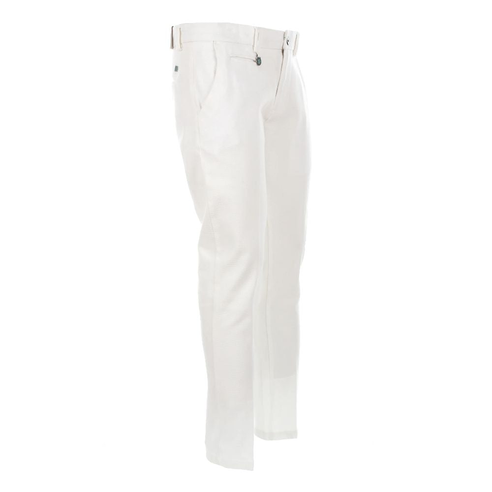 Yes Zee Honeycomb Cotton Chino Trousers - Pristine White Yes Zee