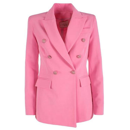 Yes Zee Elegant Pink Nylon Classic Jacket Yes Zee