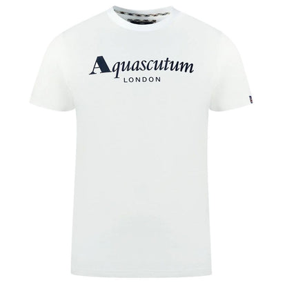 Aquascutum White Cotton Men T-Shirt Aquascutum