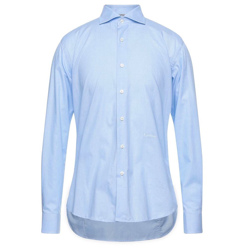 Aquascutum Chic Light Blue Oxford Cotton Shirt Aquascutum