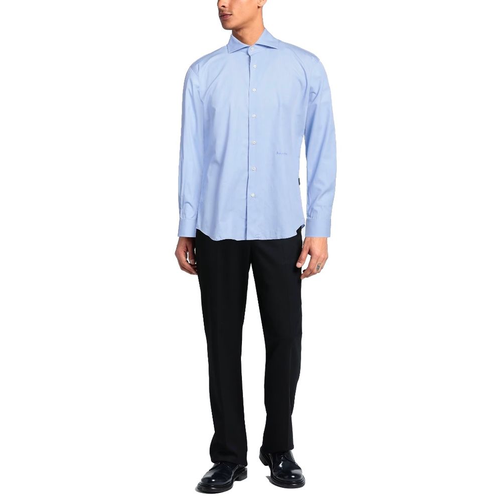 Aquascutum Elegant Cotton Shirt with Iconic Embroidery Aquascutum