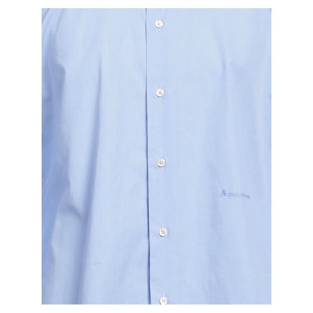 Aquascutum Elegant Cotton Shirt with Iconic Embroidery Aquascutum