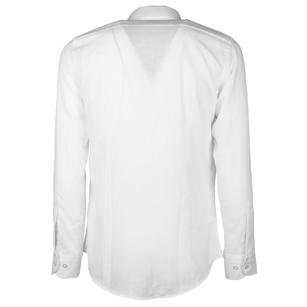 Made in Italy White Cotton Shirt Made in Italy