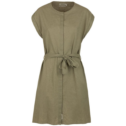 Fred Mello Elegant Sleeveless Cotton-Linen Blend Dress Fred Mello