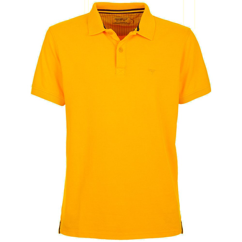 Fred Mello Vibrant Orange Cotton Polo Shirt with Logo Fred Mello