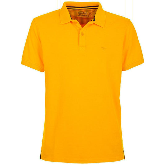 Fred Mello Vibrant Orange Cotton Polo Shirt with Logo Fred Mello