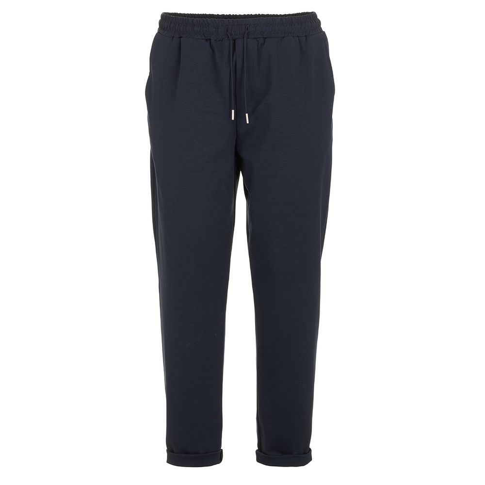 Fred Mello Elegant Blue Cotton Blend Trousers Fred Mello