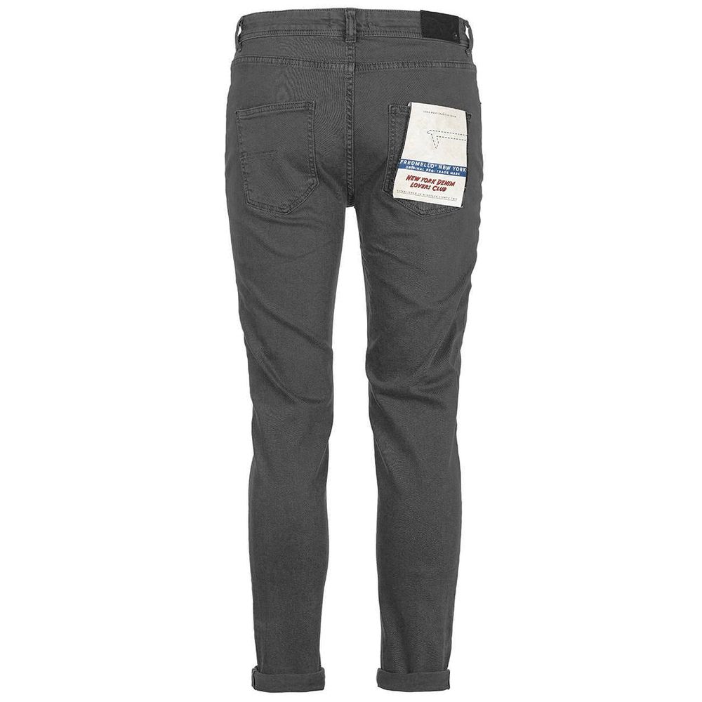 Fred Mello Chic Gray Cotton Denim Pants Fred Mello