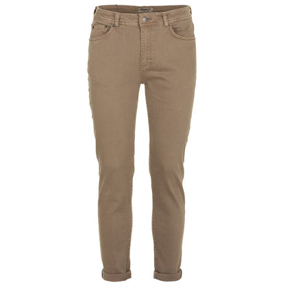 Fred Mello Elegant Brown Cotton Denim Trousers Fred Mello