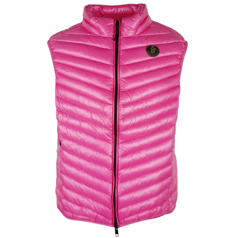 Centogrammi Chic Pink Nylon Down Vest for Her Centogrammi