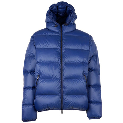 Centogrammi Sleek Blue Nylon Down Jacket Centogrammi