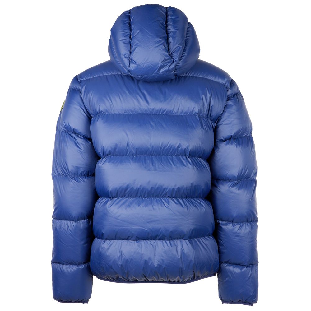 Centogrammi Sleek Blue Nylon Down Jacket Centogrammi