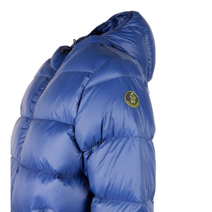 Centogrammi Sleek Blue Nylon Down Jacket Centogrammi