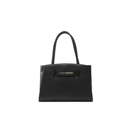 Plein Sport Chic Ebony Tote with Silver Logo Accent Plein Sport