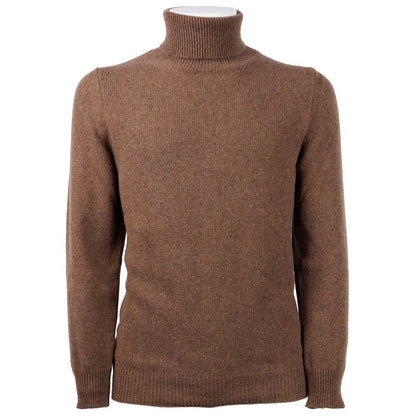 Emilio Romanelli Elegant Cashmere Turtleneck Sweater in Brown Emilio Romanelli