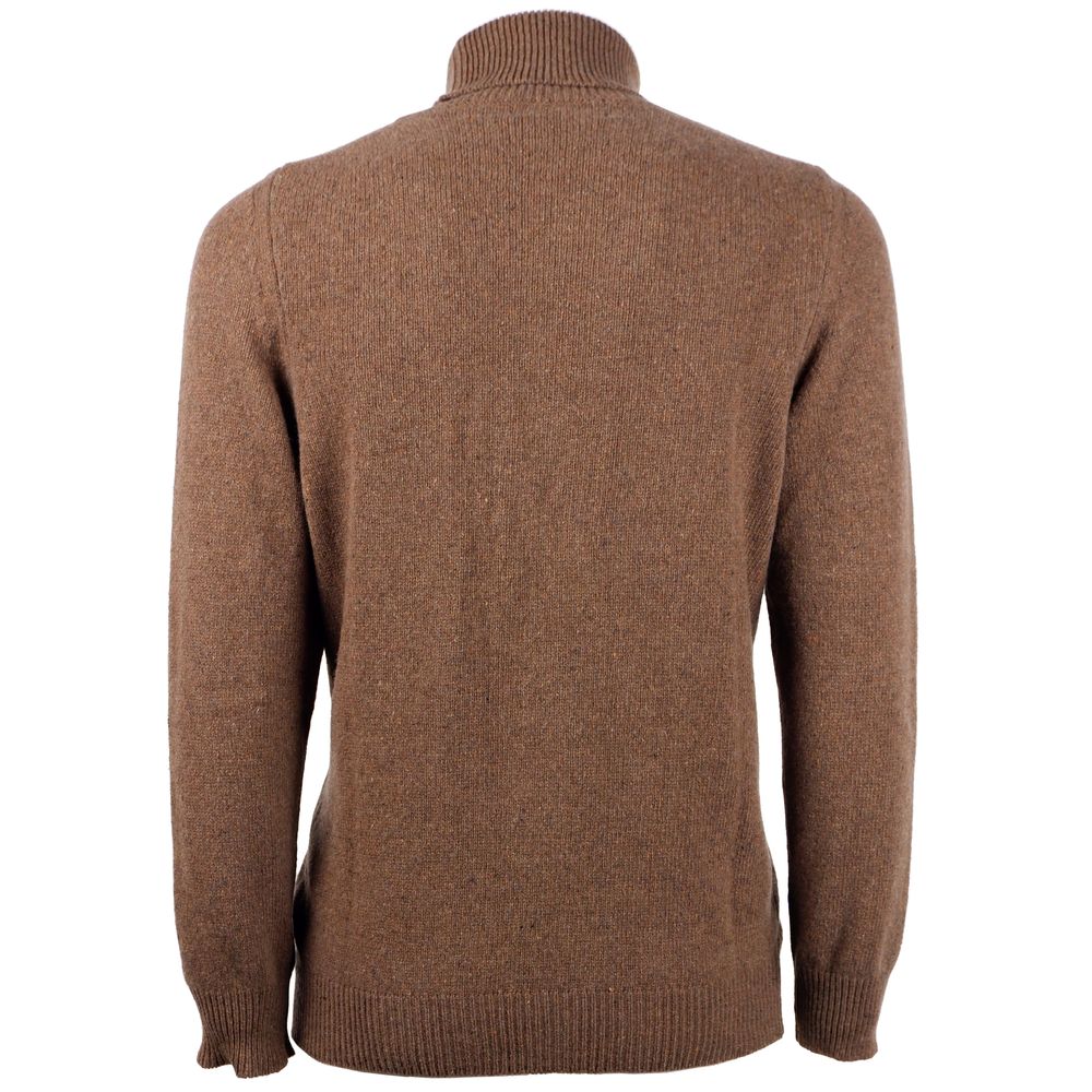 Emilio Romanelli Elegant Cashmere Turtleneck Sweater in Brown Emilio Romanelli