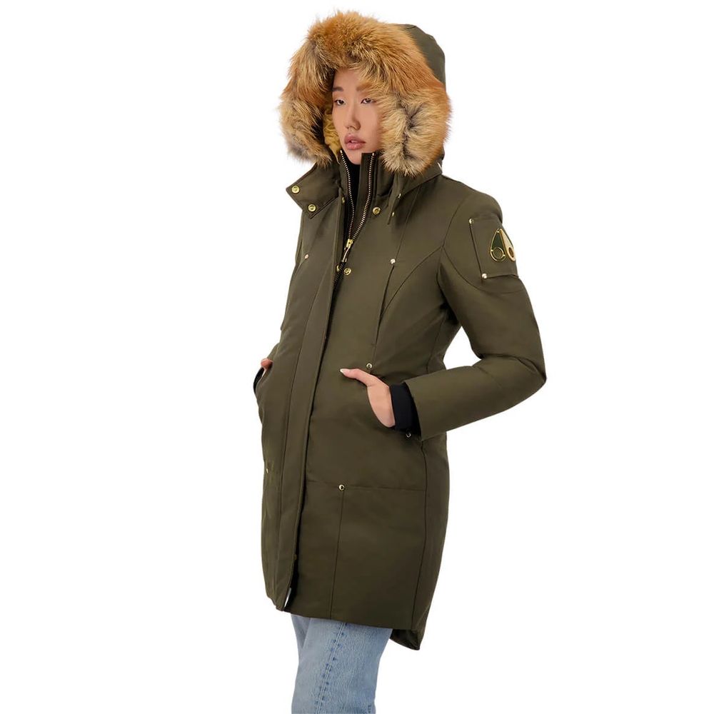 Moose Knuckles Gold-Adorned Stirling Parka with Blue Fox Fur Moose Knuckles