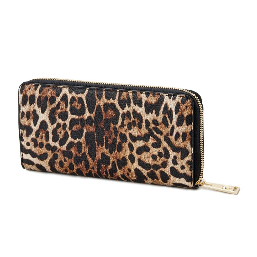 Plein Sport Sleek Designer Zipper Wallet with Gold Accents Plein Sport