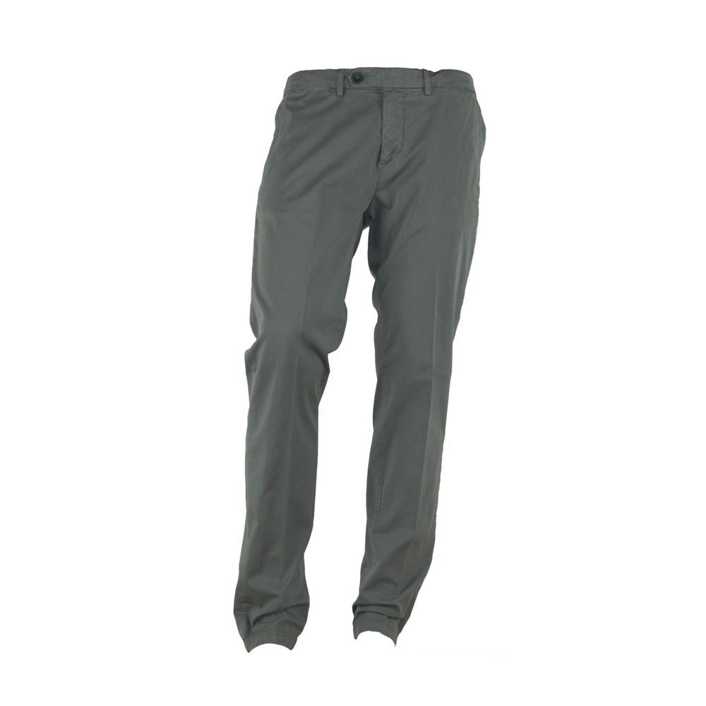 Made in Italy Elegant Summer Italian Cotton Trousers Made in Italy