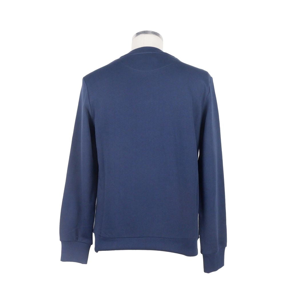 Bikkembergs Sleek Cotton Blend Sweater with Chic Rubber Detail Bikkembergs