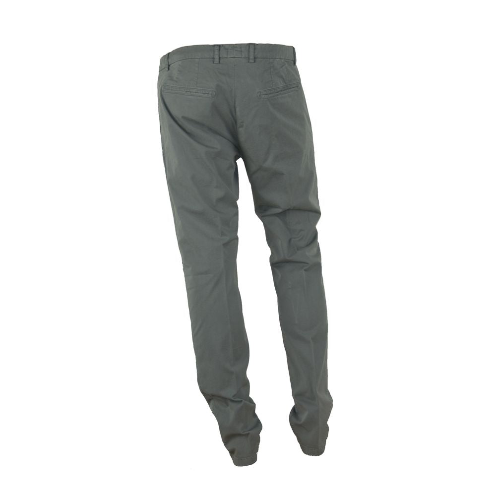 Made in Italy Elegant Summer Italian Cotton Trousers Made in Italy