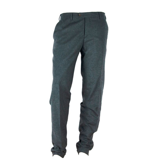 Made in Italy Elegantly Tailored Gray Winter Trousers Made in Italy