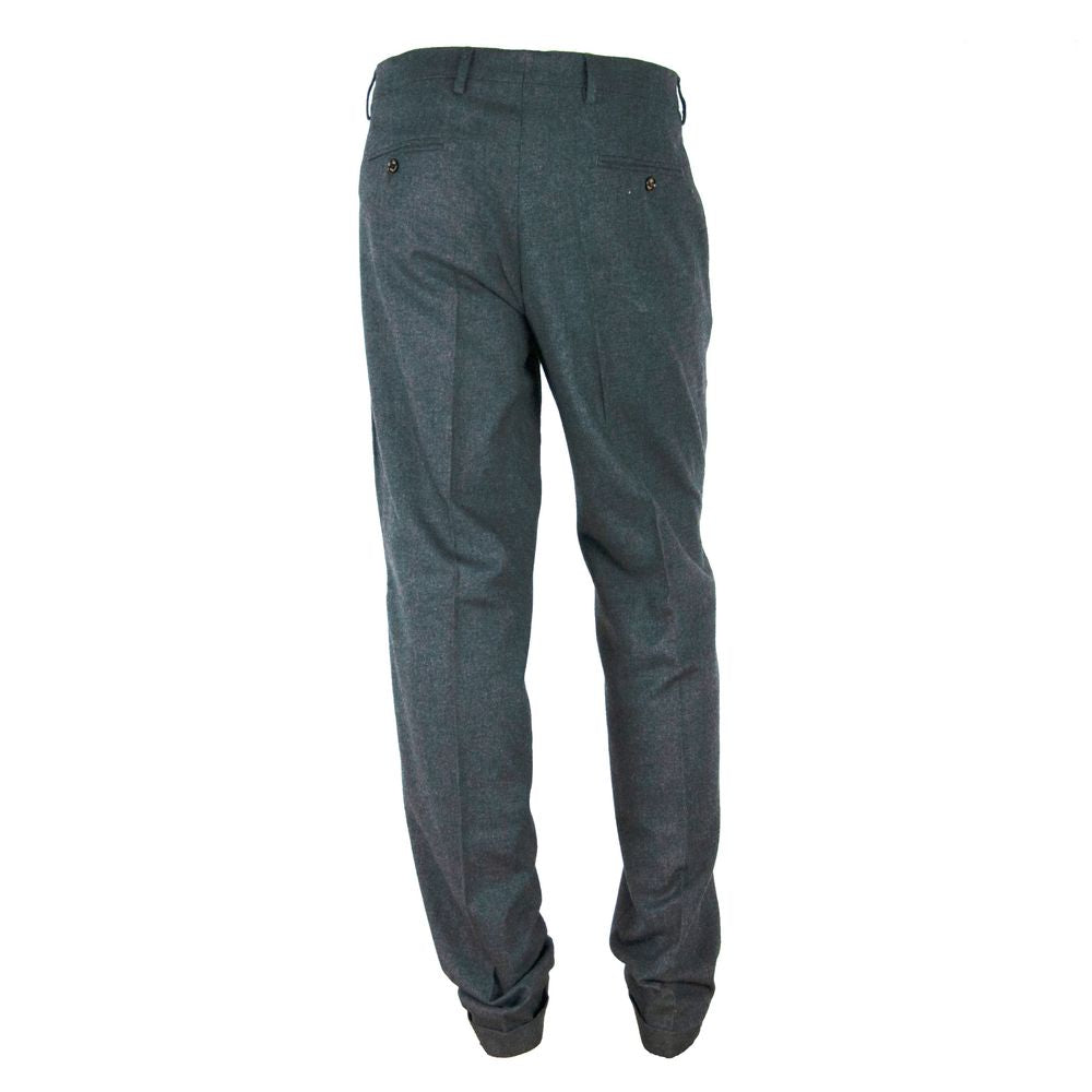 Made in Italy Elegantly Tailored Gray Winter Trousers Made in Italy