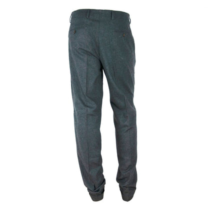 Made in Italy Elegantly Tailored Gray Winter Trousers Made in Italy