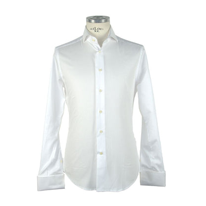 Made in Italy Elegant Ceremony White Cotton Shirt Made in Italy